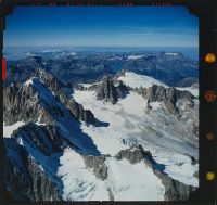 Aiguilles Dorées, Glacier de Saleinaz, Plateau du Trient, view to north (N)
