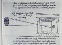 Gemma Frisus illustration of a camera obscura, 1544