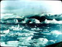 Umanak fjord with icebergs, looking south (S) towards Nugsuak