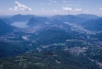 Lugano agglomeration, settlements in wooded area