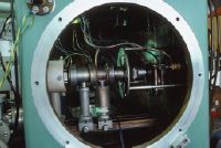 Tandem Van de Graaff accelerator, HE beamline, 90 degree UNIS, 14C apparatus.