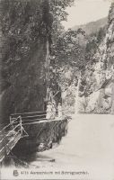Aare gorge with inclined stream fall