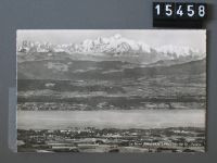 Le Mont Blanc et le Léman vus de St-Cergue
