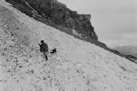 Panix, winter onset on the Alp Mer