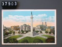 New Orleans, La, Lee Circle showing Library and shriners temple