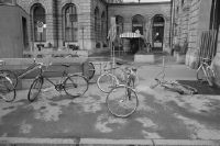 Zurich, parked bicycles around the main station