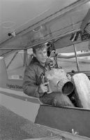 Norbert Frei as flight photographer, first flight in Sitterdorf