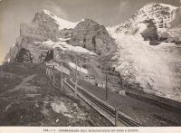 Jungfrau Railway, Eiger Glacier Station with Eiger and Mönch