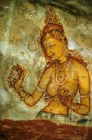 Cave frescoes in Sigiriya