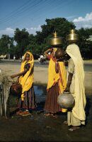 Women fetch water, India