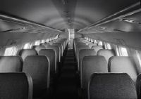 Passenger cabin of a Swissair Convair CV-440 for 44 passengers