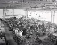 Old engine workshop in Zurich-Kloten in the former military hangar