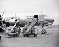 Cargo loading into LAI's Douglas DC-6 at Zurich-Kloten