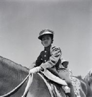 Son of Emperor Haile Selassie I on horseback