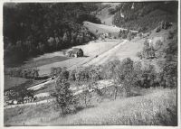 Beinwil (SO), construction of the Passwangstrasse, new route in the valley floor under construction, view to the west (W)