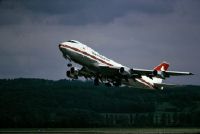 Boeing 747-257 B, HB-IGB "Zurich" on take-off from Zurich-Kloten