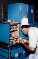 Production of bakery and confectionery products in the bakery of Swissair Catering