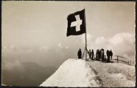 Jungfrau Railway 3457 m, The Swiss flag on the Jungfraujoch