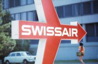 Swissair arrow (logo) between 1961 and 1979 in Balsberg (Kloten)