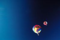 Balloons Cameron N-105, HB-BMU and Cameron N-105, HB-BCN in flight