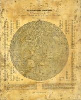 Mondoberflache [Lunar surface] - overview sheet to the largest lunar map by Wlh. Berr and Joh. Heinz Mädler