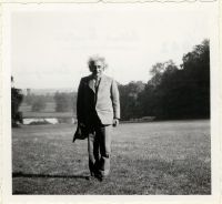 Einstein, Albert (1879-1955) in Laeken, Belgium