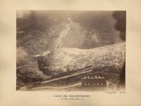 Tongue of the Rhone glacier from the rock above Belvédère, August 24, 1888