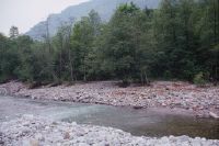 Lodana TI, Moghegno TI, riverbed of the Maggia southwest of Lodano