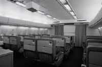 First class cabin of a Douglas DC-10 of Swissair