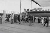 Christening of the McDonnell Douglas DC-9-81, HB-INI with the name "Kloten" in Zurich-Kloten