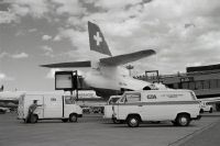 Sud Aviation SE-210 Caravelle, HB-ICQ of the CTA at the dock in Zurich-Kloten