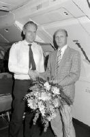 Last flight of Captain Manfred Bayer in Zurich-Kloten