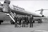 Last commercial flight with McDonnell Douglas DC-9-32, HB-IFH "Opfikon" on the ground in Zurich-Kloten
