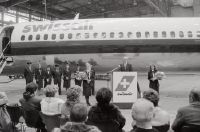 Christening of the McDonnell Douglas MD-81, HB-INZ with the name "Regensdorf" in Zurich-Kloten