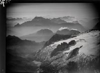 Civetta and Marmolada north slope with Marmolada glacier, Dolomites