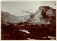 Simplon Pass, northwest of Lake Hopschu, looking east (E), Chaltwater Glacier