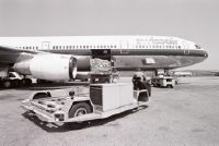 Cargo loading into the McDonnell Douglas DC-10-30 ER, HB-IHM "Valais" at Zurich-Kloten