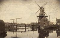Haarlem, Catharijnebrug and mill De Adriaan