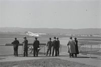 Spectators at the airfield in Dübendorf