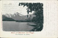 View of Glärnisch and Wiggis, seen from Lake Walen