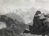 Upper Engadine, panorama from Piz Languard, Bernina massif