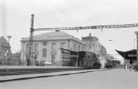 Budweis (Ceske Budeiwice), main station, Czechoslovak State Railway (CSD) steam locomotive, class 354.1