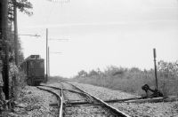 Canton VD, Nyon-St-Cergue, siding to the quarry at St. Cergue, approx. railroad km 18, metre gauge railroad Chemin de fer Nyon-St-Cergue-Morez (NStCM) Motor car ABFe 4/4 No. 2