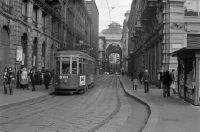 Milano, Galleria and Tram 1928 green