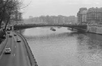 Paris, Seine push boat, Pont d'Arcole