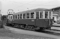 Vienna, Wolfganggasse station, Wiener Lokalbahnen (WLB) shunting locomotive 01 with trailer 72