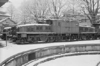 Winterthur, SBB depot, in the snow Be and Ce 6/8 13256, 14269, 14283