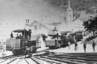 Vitznau, steam locomotive of the Vitznau-Rigi Railway, repro