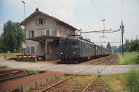 Inkwil, railroad station, SBB line Solothurn-Herzogenbuchsee (line 415) before closure, view to northeast (NE)