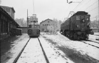 Winterthur, SBB depot, RAe and Be 4/6 in the snow